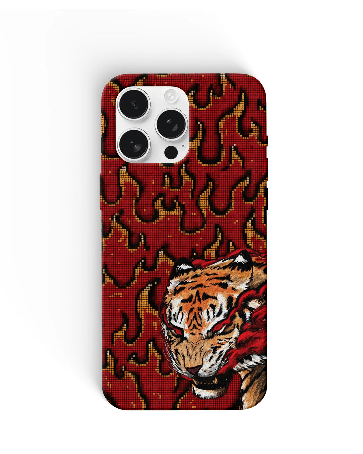 Red Tiger Pattern Phone Cases