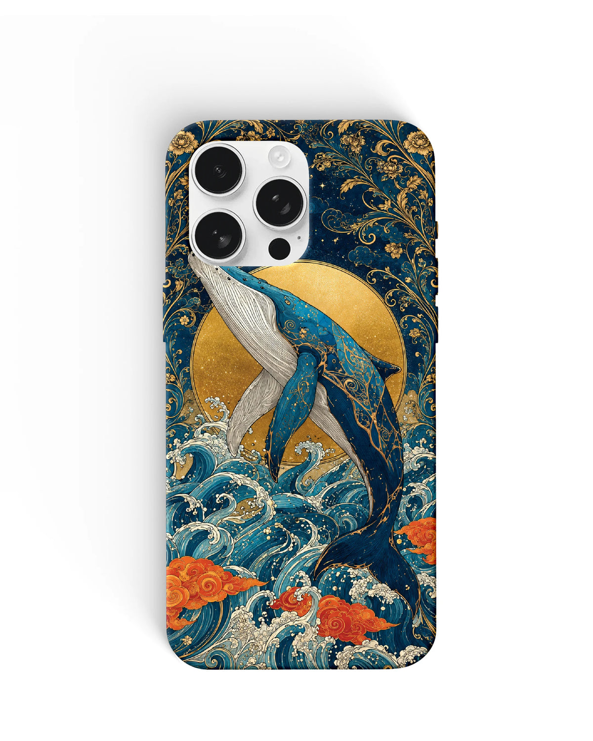 Whale Moon Waves Phone Cases