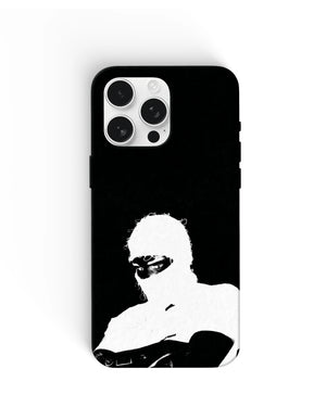 White Silhouette Portrait Phone Cases