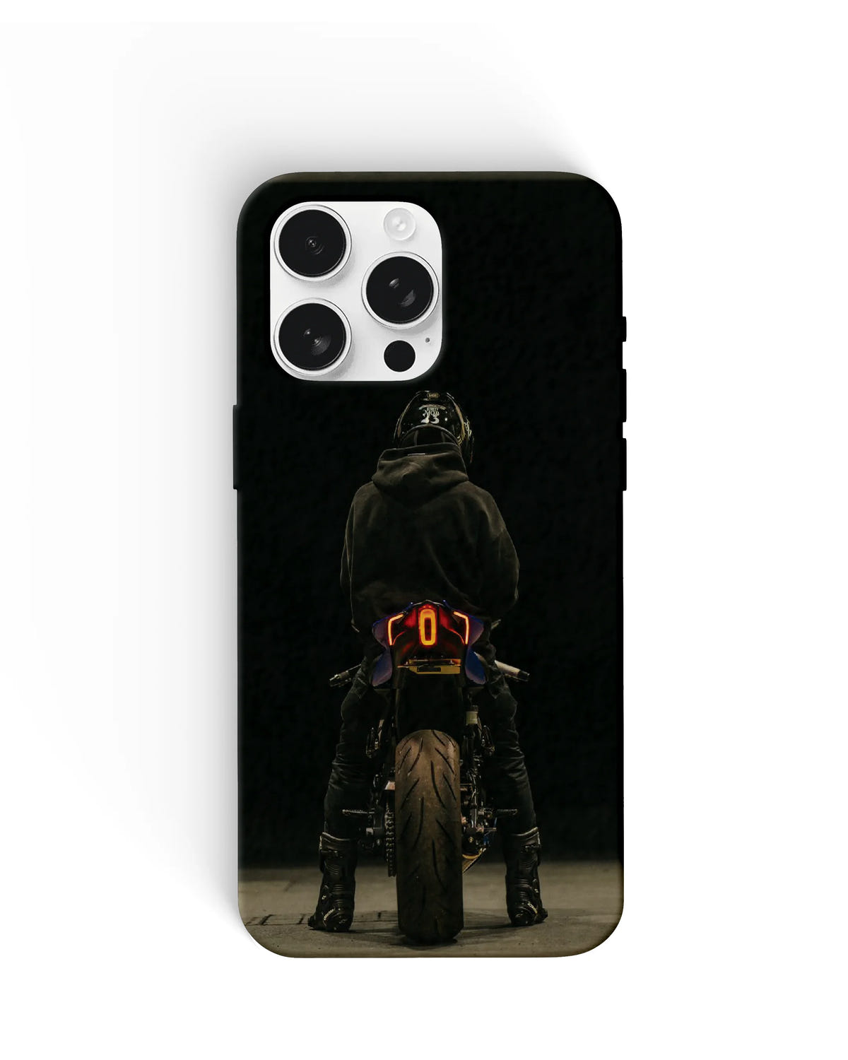 Biker Back View Phone Cases