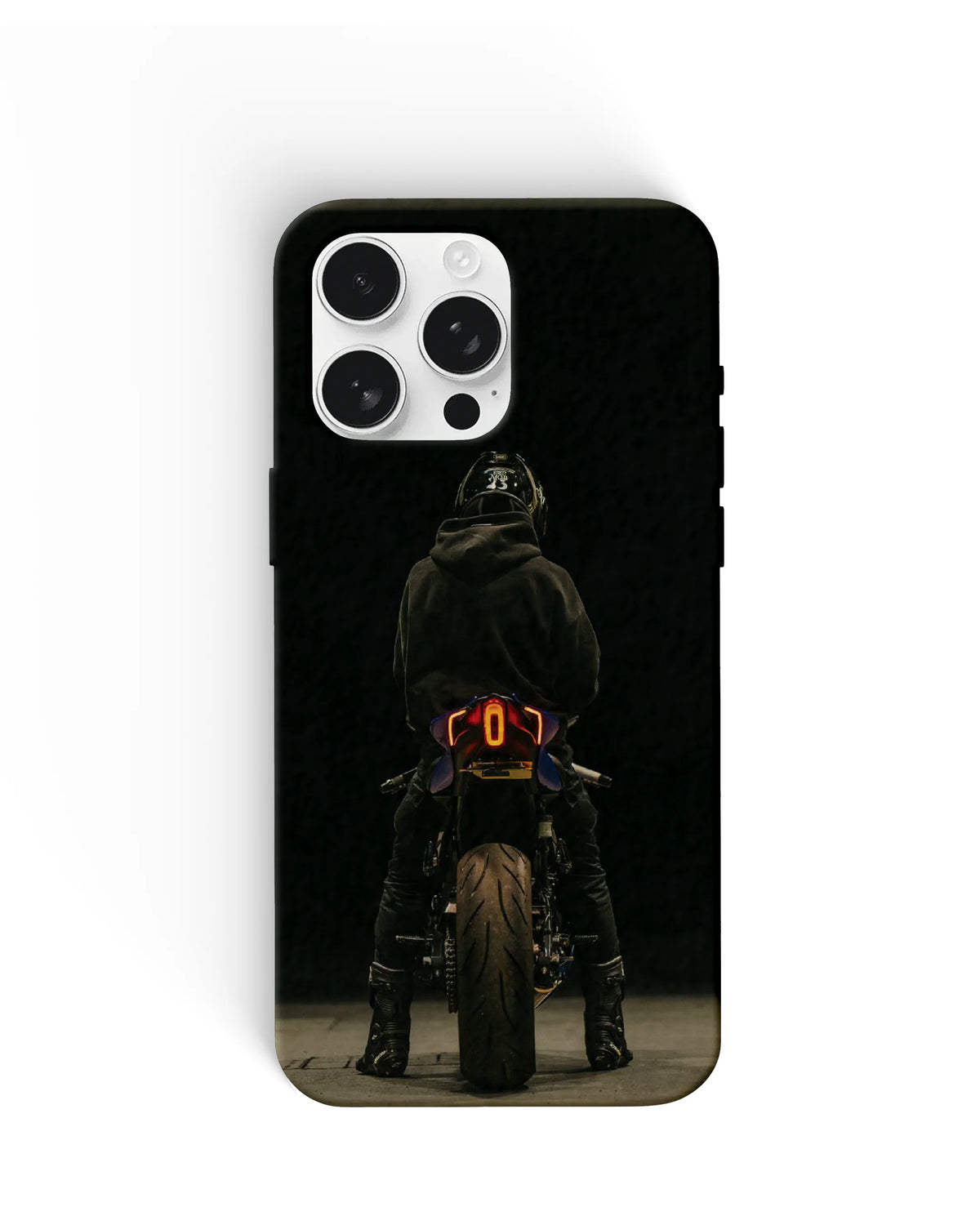 Biker Back View Phone Cases