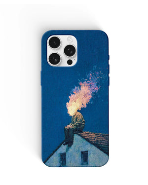 Burning Head Phone Cases