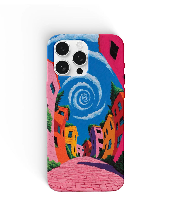 Colorful Spiral Town Phone Cases
