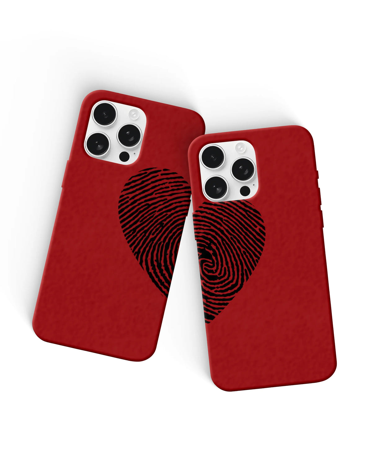 Fingerprint Heart Couple Phone Cases