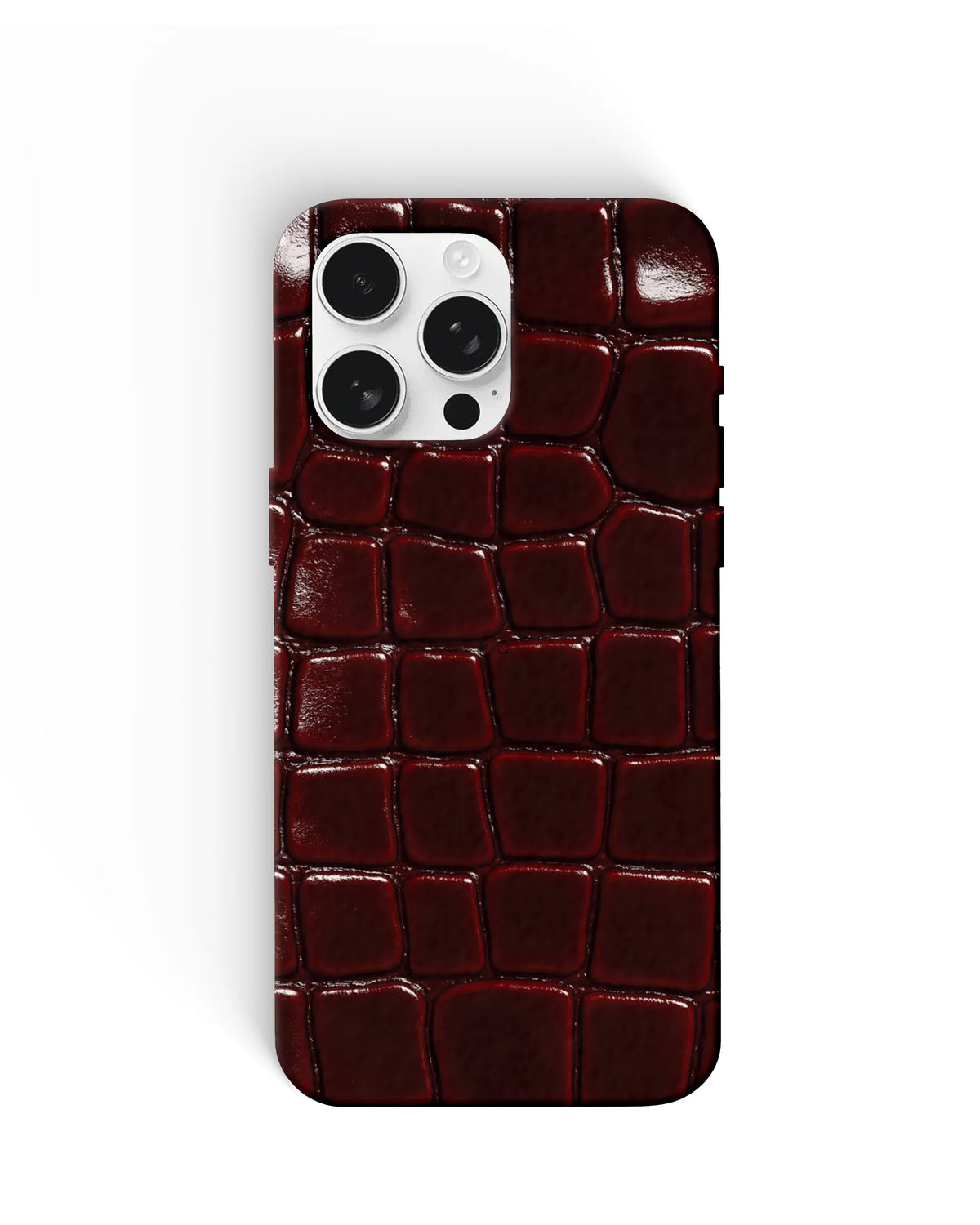 Red Crocodile Leather Phone Cases