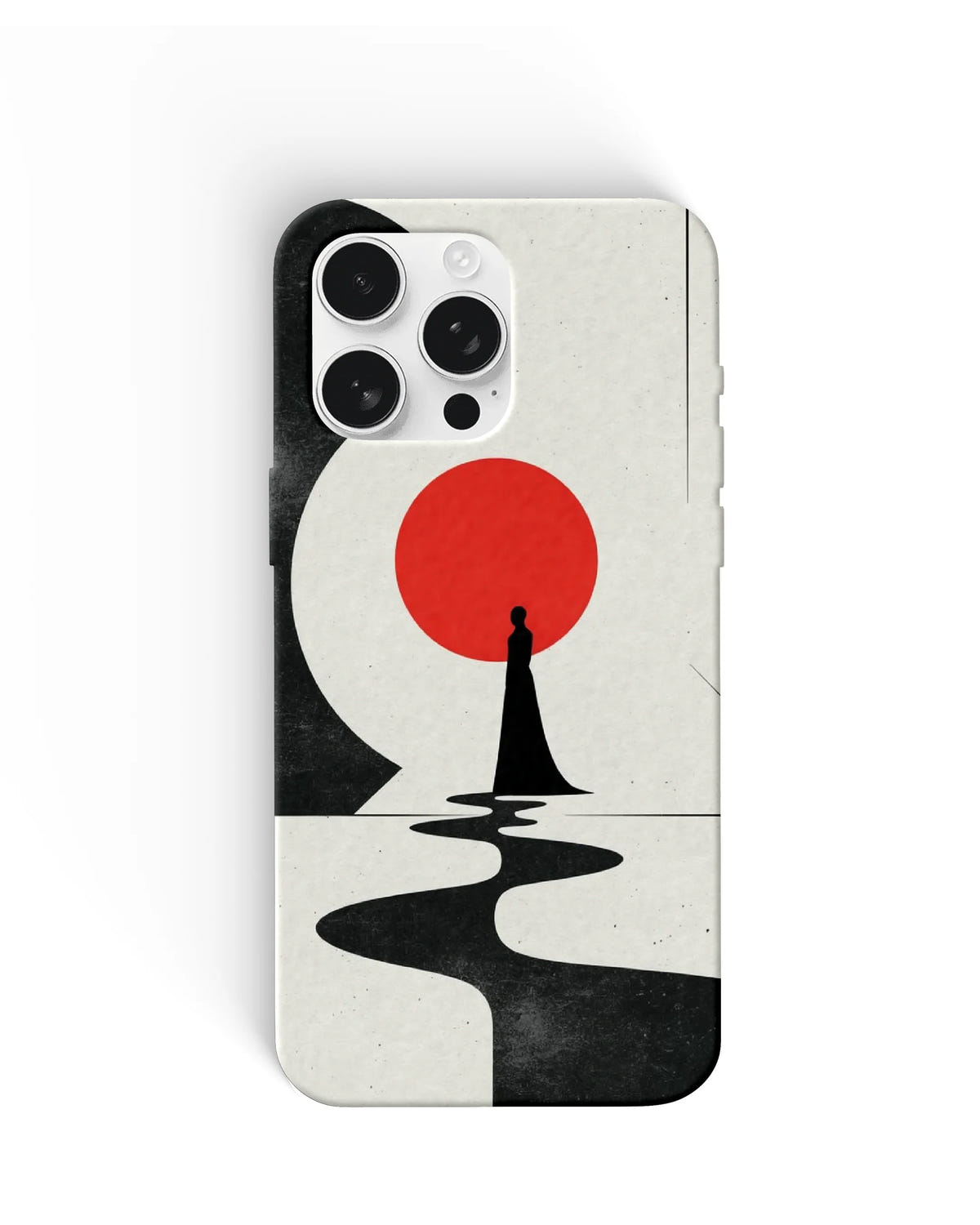 Red Sun Landscape Phone Cases
