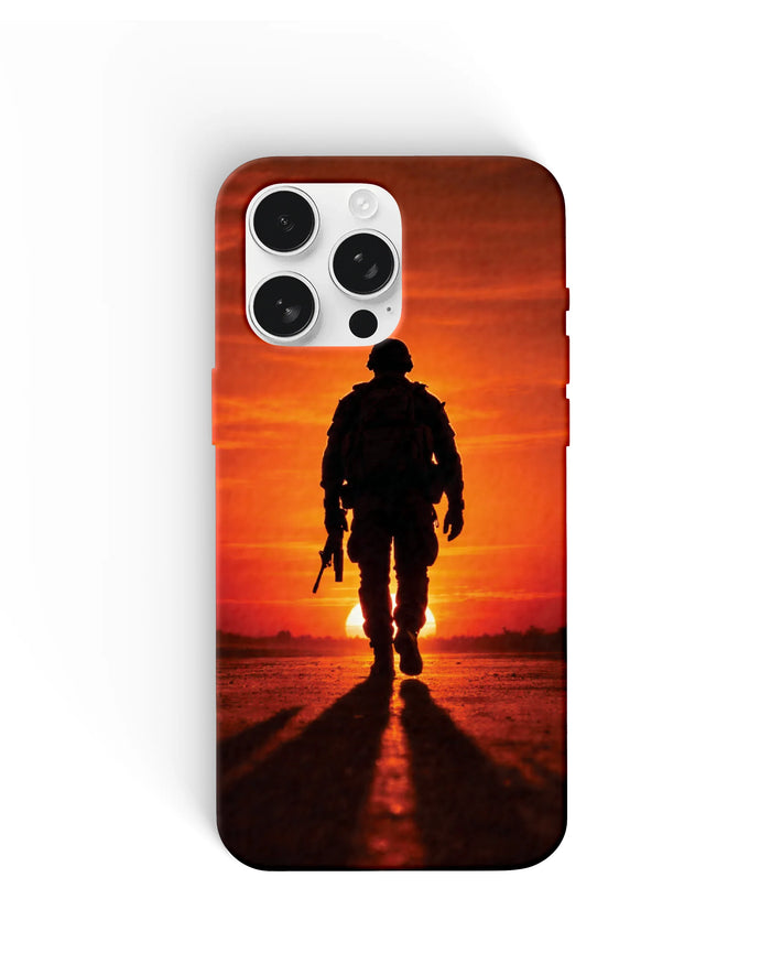 Soldier Sunset Phone Cases